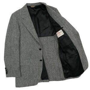 VTG Kuppenheimer x Harris Tweed Wool Herringbone Sport Coat Men's 39R ~ MINT!